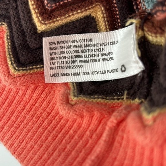 Missoni For Target Multicolor V Neck ZigZag Full-Zip Cardigan Sweater Size Lg - Picture 5 of 9